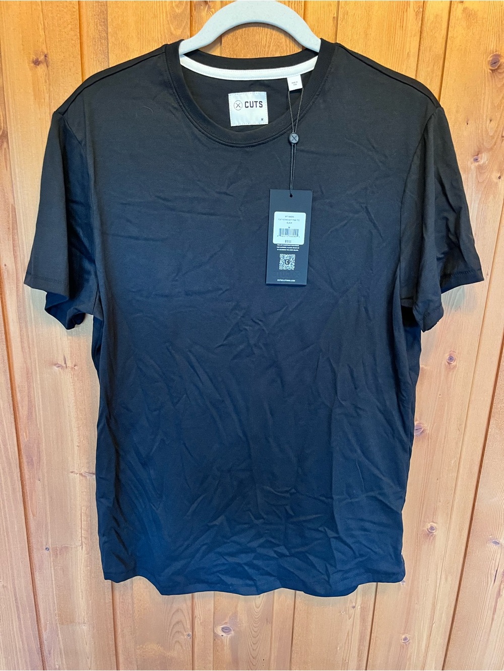 Cuts Clothing Black Featherweight Pima Tee